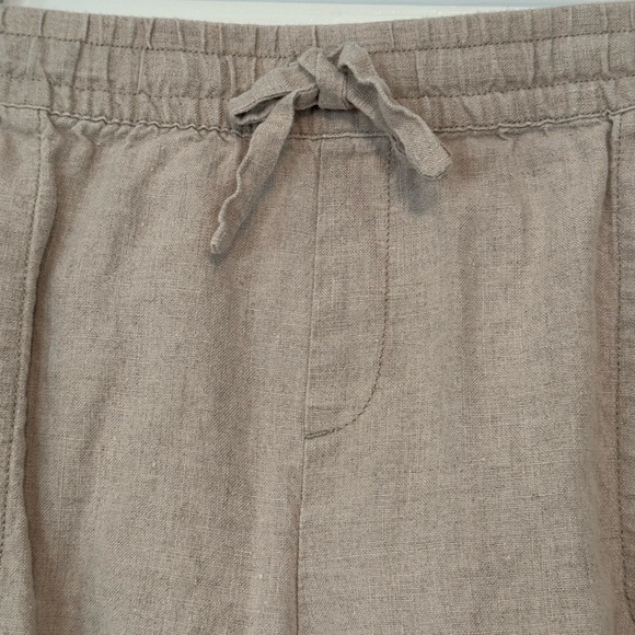 EUC Garnet Hill Coastal Linen Shorts Sand XL - Picture 4 of 8
